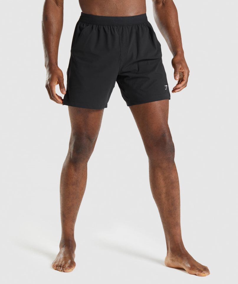 Men\'s Gymshark Studio Shorts Black | NZ 3XUWKS